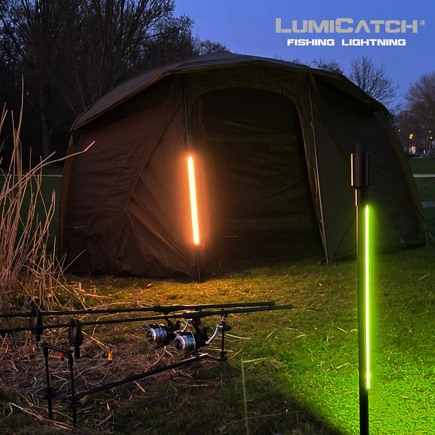 LumiCatch Support BuzzOff - Extra Anti muggen Lamp – Muggenwerende Buitenlamp met Groen Licht
