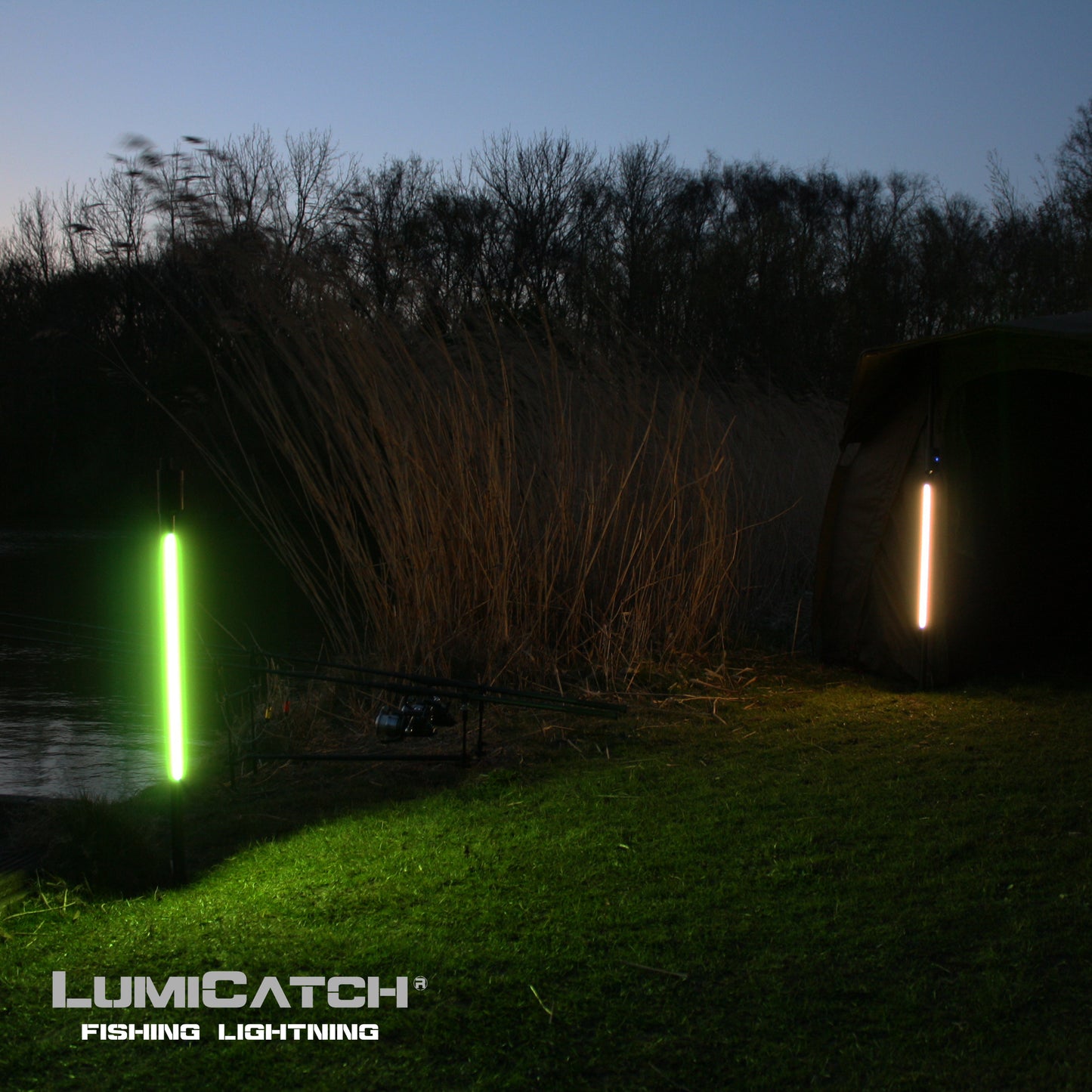 LumiCatch Support BuzzOff - Extra Anti muggen Lamp – Muggenwerende Buitenlamp met Groen Licht