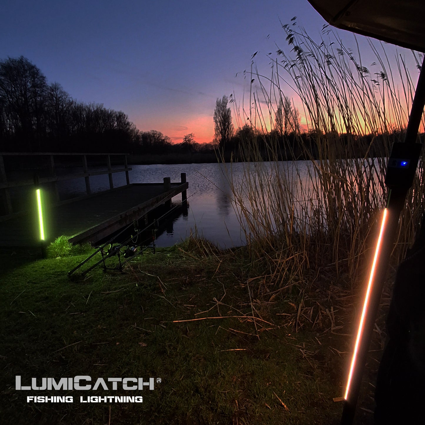 LumiCatch Support BuzzOff - Extra Anti muggen Lamp – Muggenwerende Buitenlamp met Groen Licht