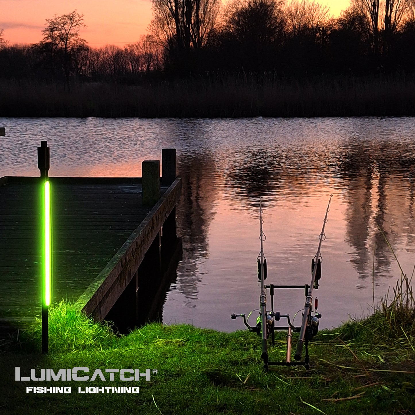 LumiCatch Support BuzzOff - Extra Anti muggen Lamp – Muggenwerende Buitenlamp met Groen Licht